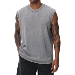 Chaleco deportivo amarillo naranja para hombre, camiseta sin mangas para entrenamiento de gimnasio, ropa deportiva transpirable de secado rápido para correr y entrenar - Product Image 1