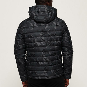Fashionable <b>Men</b> Puffer <b>Jacket</b> with Hood Lightweight Warm and Waterproof Winter Coat <b>for</b> Casual and Outdoor Use Zip Up Comfort - Product Image 2