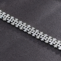 Chaîne cubaine en alliage plaqué argent pur 92,5 % pour homme, sertie de moissanite, certifiée IGI, bijoux de luxe hip-hop pour la mode urbaine