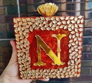 Bolsos de mano de resina bohemios para mujer con perlas y cadenas impermeables regalo de boda clásico portátil de moda - Product Image 2