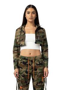 2025 nueva llegada ropa de mujer personalizada media cremallera pulóver chándal Jogging Crop Top chaqueta cortavientos conjunto de pantalones de dos piezas para mujer - Product Image 2