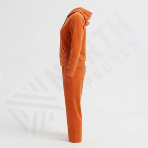 Ensemble survêtement décontracté vintage personnalisé pour femme, pull à capuche et pantalon de jogging, imprimé sérigraphié, 100 % coton molletonné premium pour la gym - Product Image 3