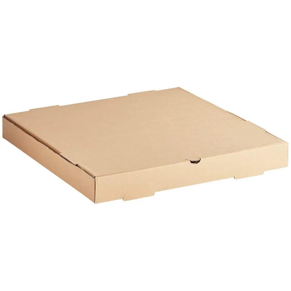 Kotak kemasan Pizza polos bergelombang coklat Kraft 16 "X 16" X 2 "produsen grosir pemasok jumlah besar