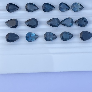 10mm 12mm 14mm Naturel Londres Bleu Topaze Pierre À Facettes Poire Coupe Semi Précieuse Pierre Précieuse En Gros En Vrac Fabrication De Bijoux Anneaux Goutte - Product Image 3
