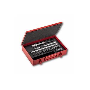 Usag 18-Piece Assorted Socket Set in Sheet Steel <b>Box</b> with Hexagonal Sockets - Product Image 1