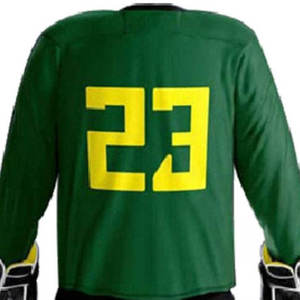 Meilleure vente uniforme de hockey sur glace-coton/polyester de haute qualité séchage rapide couleurs personnalisées/Logo/nom de l'équipe OEM Service commandes en gros - Product Image 5