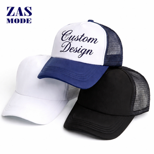 Casquette de camionneur en gros d'usine de haute qualité, casquette de camionneur personnalisée, casquette de camionneur en suède à 6 panneaux avec broderie en maille - Product Image 2