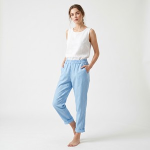 กางเกงเจกกิ้งเอวยางยืดทรงหลวม ผลิตจากวิสโคส 95% - Product Image 1