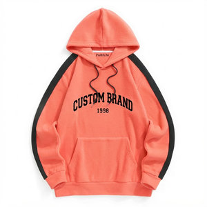 Custom Design Varsity Style Fleece Hoodies Heavy Cotton Polyester <b>Blend</b> Pullover Loose Fit High Quality Wholesale Unisex Hoodies - Product Image 2