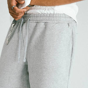 Último diseño de moda de alta calidad de los hombres de Color sólido puro 100% pantalones cortos de algodón de doble cintura French Terry Sweat Shorts para hombres - Product Image 4