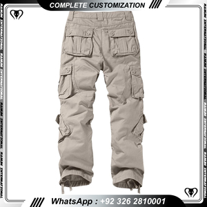 Custom <b>Men</b> Multi Pocket <b>Wide</b> <b>Leg</b> Trouser Denim Cargo Pant <b>Jeans</b> Retro Cargo Style <b>Jeans</b> Washed Dimensional Cut Trousers - Product Image 4
