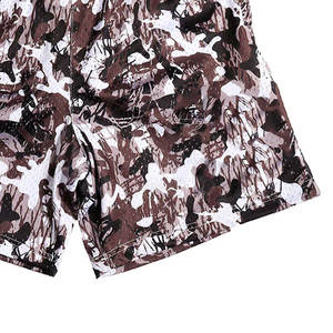 กางเกงขาสั้นเอวยางยืดสำหรับผู้ชายใส่ในฤดูร้อนระบายอากาศได้ดีพิมพ์โลโก้ได้ตามต้องการลวดลายฮิปฮอปสีทึบ - Product Image 5