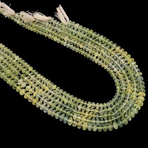 AAA piedra preciosa Prehnita 6mm-9mm facetado Rondelle cuentas Natural Multi verde Prehnita semipreciosas cuentas de piedras preciosas para la fabricación de joyas - Product Image 4