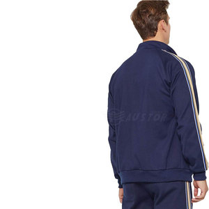 Chándal de algodón y poliéster transpirable para hombre con cuello levantado, colección de invierno, logotipo frontal transpirable - Product Image 6