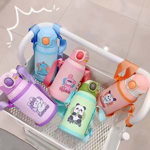 Botella de Agua Infantil de Acero Inoxidable de 500 ml, Diseño de Dibujos Animados para Estudiantes, Regreso a Clases, Uso con Agua Fría - Product Image 1