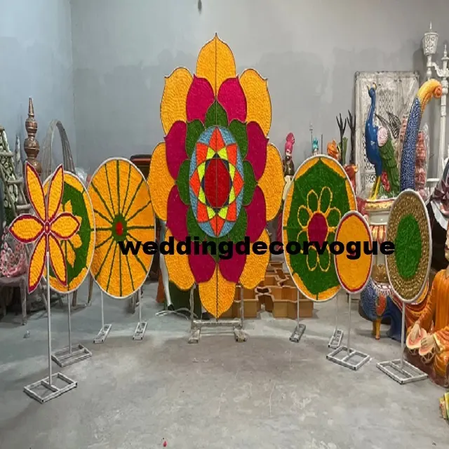 Punjabi Wedding Backdrop Stylish Wedding Mehndi Night Decoration Props Muslim Heena Party Decoration Props