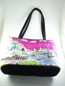 Bolso Tote de Lona con Estampado Vintage de Letras DAFNI BIG PAZAR, con Cierre de Cremallera y Forro de Algodón, para Compras en Todas las Estaciones - Product Image 5