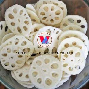 Rodajas de raíz de loto congeladas de Vietnam para olla caliente comidas listas platos veganos saludables y exportación al por mayor - Product Image 1