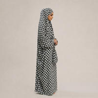 Vêtements islamiques Loriya, ensemble d'abayas pour la prière du Ramadan et de l'Aïd pour femmes musulmanes, avec tapis de prière et sac, robe islamique modeste à fleurs