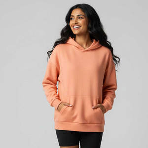 Sweat-shirt à capuche surdimensionné en coton 100% avec logo personnalisé écologique pour femmes Alpha Phi Alpha, streetwear d'hiver - Product Image 1