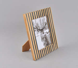 Luxurious Handcrafted <b>Picture</b> <b>Frame</b> Assortment Distressed Rustic Wood Geometric And Color Block Designs Unique Tabletop Display - Product Image 6