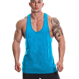 Men's Casual Workout Tank Top Quick Dry V-Neck Muscle <b>Stringer</b> Customizable Hood Black Polyester <b>Stringer</b> Tank Blank Style Print - Product Image 1