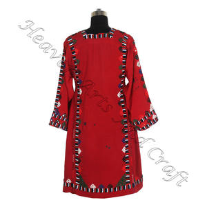 Real impreso bordado a mano Kutchi Balochi vestido Vintage bohemio de proveedor indio Vintage bordado hecho a mano bohemio - Product Image 6