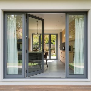 Porte à battants pliable verte sur mesure Ouverture facile à installer et à utiliser Type pliant - Product Image 1