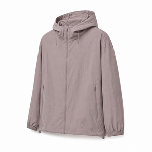 Veste coupe-vent à capuche pour homme personnalisée, légère, en polyester, résistante à l'eau, pour les voyages en plein air, fermeture éclair intégrale, fournisseur en gros OEM ODM UE - Product Image 5