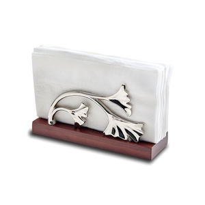 Porte-serviettes en bois noir argent Design merveilleux Décoration de table Porte-serviettes en tissu pour les fournisseurs de gros - Product Image 1