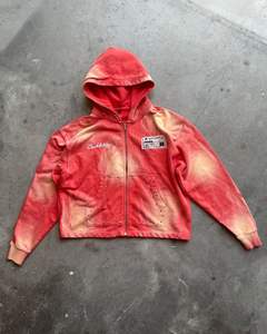 Vente en gros Ensemble évasé vintage à motif uni avec logo personnalisé pour hommes, sweat à capuche zippé et survêtement de jogging pour l'hiver - Product Image 3