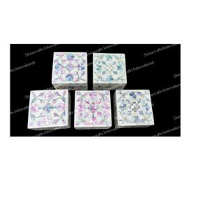 Boîte à bijoux en marbre faite à la main avec un design élégant pour les cadeaux et la boîte de rangement de bijoux à vendre - Product Image 1