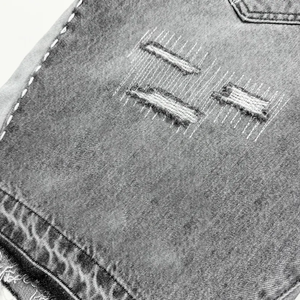 Shorts en jean pour hommes personnalisés, style streetwear, matière confortable et respirante, uni, anti-froissement, différentes tailles, shorts en jean pour hommes - Product Image 4