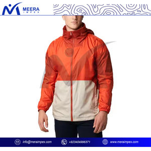 Nouvelle conception, veste coupe-vent imperméable personnalisée pour l'extérieur, veste matelassée, col montant, fermeture éclair, capuche, polyester, randonnée, décontractée, pour homme - Product Image 2