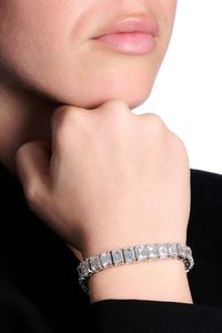 Hot-Selling Tennis <b>Bracelet</b> Rectangular Chain <b>Stainless</b> <b>Steel</b> 925 Silver 10K 14K White/Yellow Gold Cubic Zircon Zinc Alloy - Product Image 4