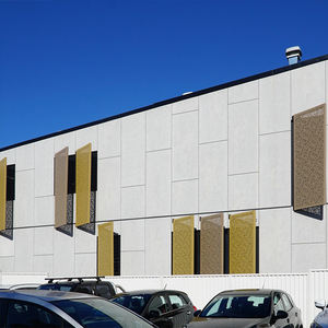 Système <span class=keywords><strong>de</strong></span> <span class=keywords><strong>façade</strong></span> en perforation 3D en zigzag, panneaux perforés dimensionnels personnalisés pour la décoration architecturale - Product Image 4