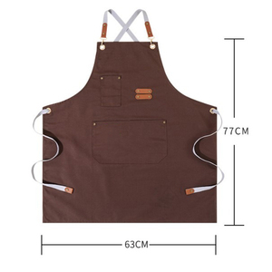 Hair Cutting 2024 Design Professional Salon Large Hairdressing <b>Apron</b> for Hair Stylist Men <b>Leather</b> <b>Aprons</b> - Product Image 2