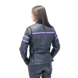 Vestes en cuir de motard à la mode pour femmes Meilleures ventes de vestes en cuir de moto haut de gamme de 2025 à vendre - Product Image 2