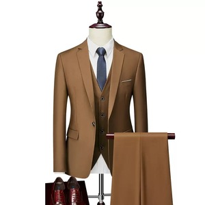 Elegante Traje a cuadros de 3 piezas para hombre, elegante, informal, de un solo pecho, ajustado, muesca, solapa, chaqueta, chaleco, pantalones, plisado alto, de talla grande - Product Image 4
