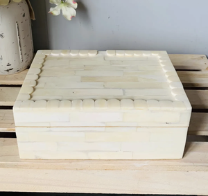 Meilleure qualité boîte à bijoux en incrustation d'os décor indien artisanat boîte-cadeau en bois boîtes de luxe de l'inde - Product Image 2