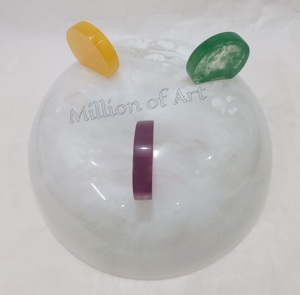 Tazón de Resina de Lujo para Servir Alimentos, Hecho a Mano, Diseño Redondo con Color Personalizable - Product Image 4