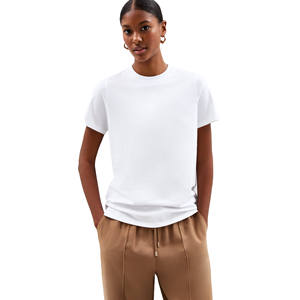 Camiseta Lisa personalizada para mujer, camiseta ajustada para mujer, Camiseta con estampado informal de verano, servicio OEM, impresión Digital - Product Image 2