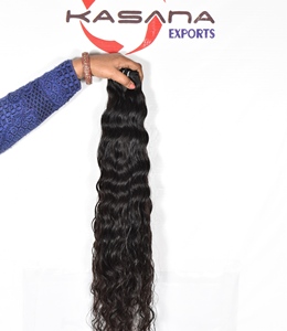 Vente en gros Extensions indiennes vierges Remy Body Wave Kinky Straight Traitement chimique Aucun Tissage Cheveux humains bon marché - Product Image 1