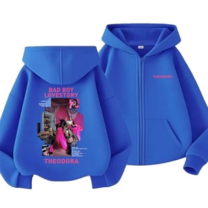 Sudadera con Capucha y Cremallera Estampada en Serigrafía para Hombre y Mujer, Sudadera con Cremallera de Moda Hip Hop, Chaqueta Vintage de Otoño Invierno, 100% Algodón de Secado Rápido - Product Image 4