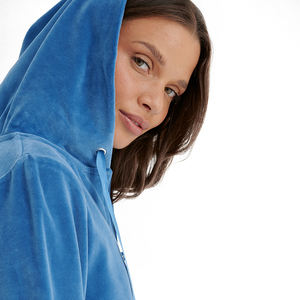 แจ๊กเก็ตสวมหัวผ้ากำมะหยี่ลำลองมีฮู้ดสำหรับผู้ชายและผู้หญิงโลโก้แบบกำหนดเองราคาโรงงานฤดูใบไม้ร่วง - Product Image 6