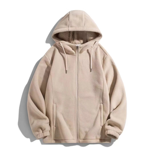 Polaire sur Double Côtés Fermeture Éclair Hoodies Sweats Hiver Mode Surdimensionné Hommes Vêtements Casual En Plein Air Plus La Taille Hoodies - Product Image 3