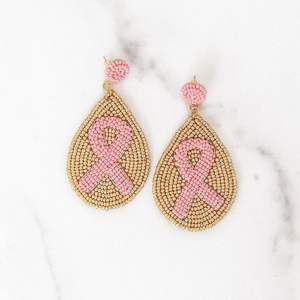 Pendientes de cuentas bordados hechos a mano para mujer - Product Image 1