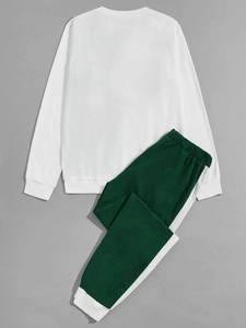 Survêtement décontracté d'hiver pour homme en molleton de coton à col rond, qualité supérieure, effet délavé - Product Image 6