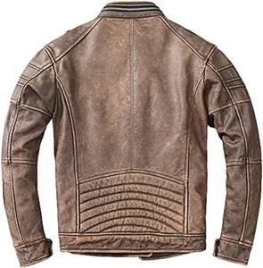 Blouson en cuir de moto coupe-vent personnalisé OEM/ODM, étiquette privée et impression de logo, toutes saisons - Product Image 6