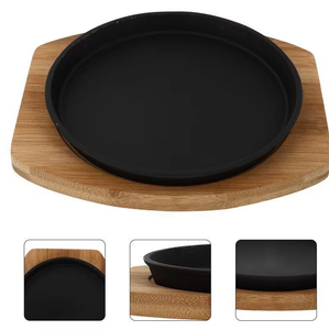 Platos de madera y hierro resistentes incluso con uso frecuente elevan la estética de la presentación para redes sociales y fotografía culinaria - Product Image 6